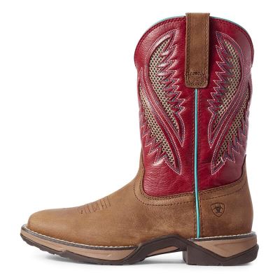 Ariat Anthem VentTEK - Western Laarzen Bruin / Rood Dames - 24966-560